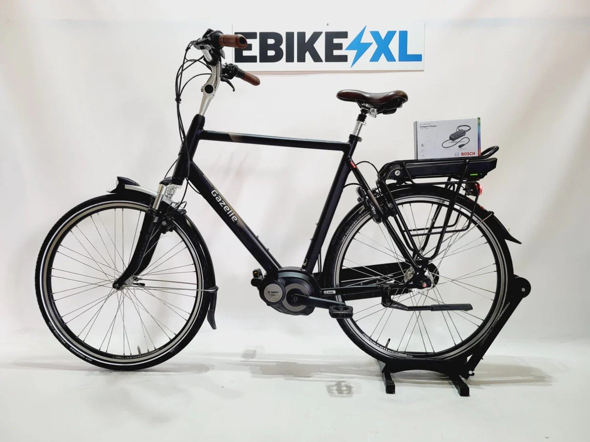Gazelle Orange Comfort C7+ Bosch Active Line Middenmotor Zwart, elektrische fiets, zijaanzicht