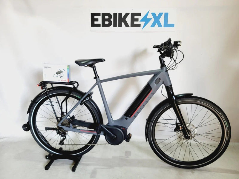 Gazelle Ultimate T10 Bosch Performance Line MM 500Wh! Heren Lichtgrijs 52cm