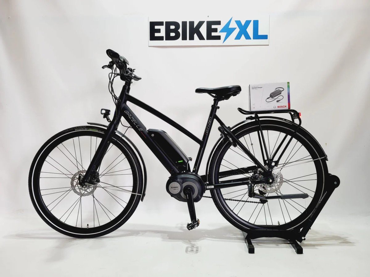 Gazelle Citizen C8 Bosch Active Line Middenmotor Zwart, elektrische fiets, zijaanzicht