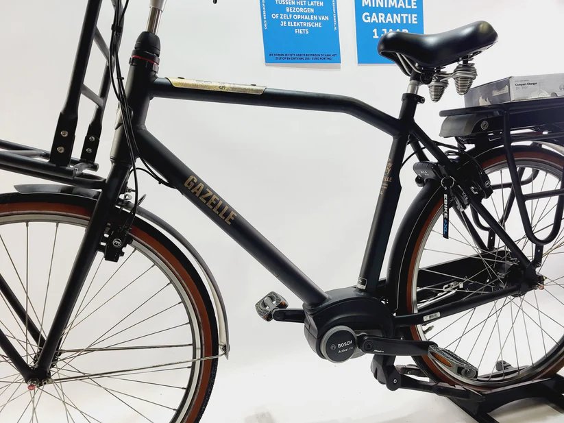 Gazelle Heavy Duty Transportfiets Bosch Active Line Midden Heren Zwart 59cm