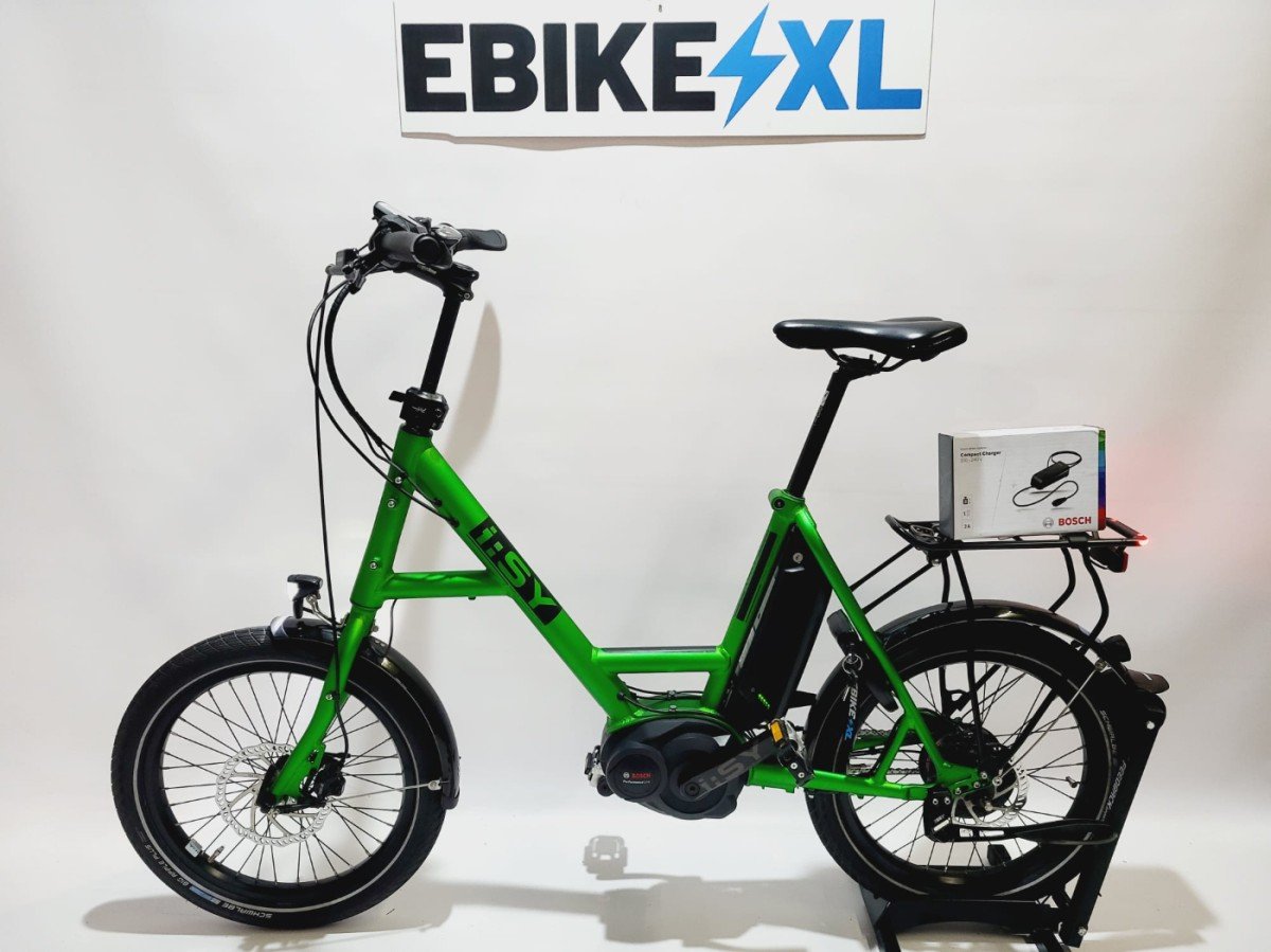 i:SY A-01 Bosch Performance Line Middenmotor Compact Groen, elektrische fiets, zijaanzicht