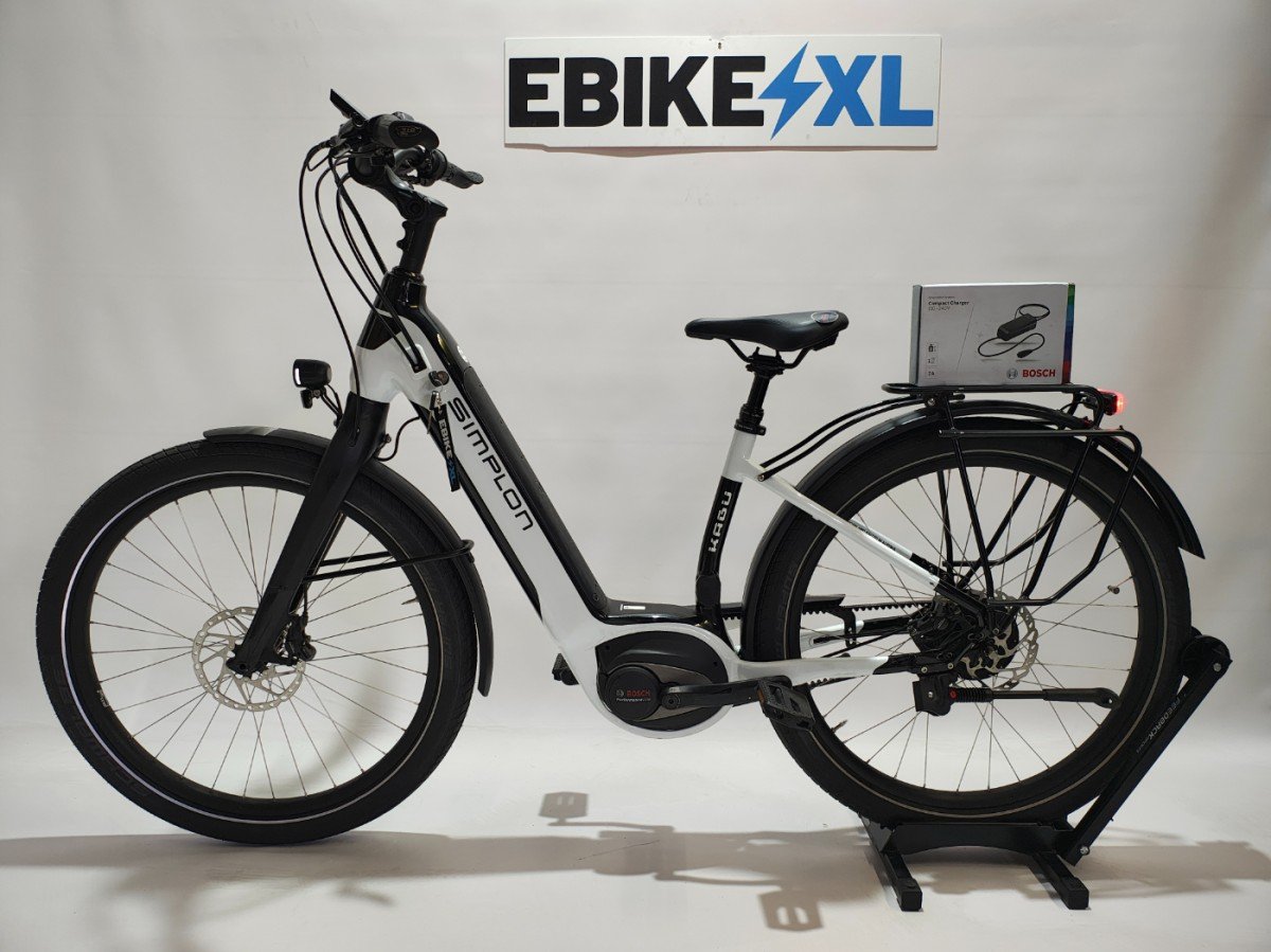Simplon Kagu BELT Bosch Smart System Performance Line Midd Lage instap Wit, elektrische fiets, zijaanzicht