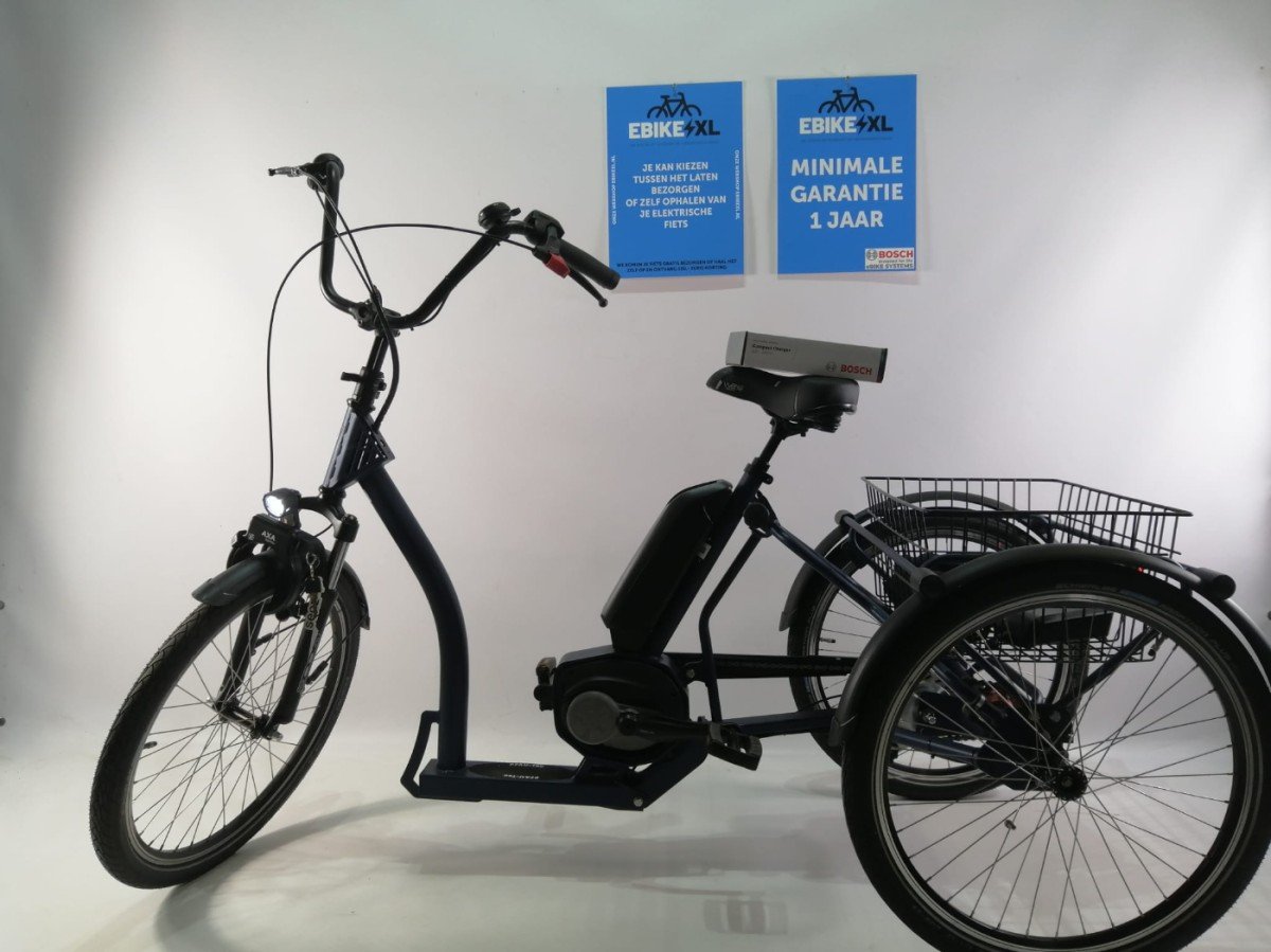 Phanter Roma Bosch Active Line Middenmotor Lage instap Donkerblauw, elektrische fiets, zijaanzicht