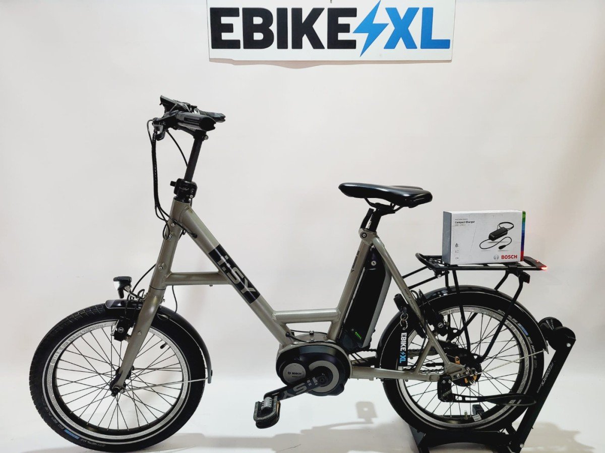 I:SY A-01 Bosch Active Line Middenmotor Grijs, elektrische fiets, zijaanzicht