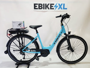 NIEUW Trek Verve+ 2 Bosch Performance Line Middenmotor Lage instap Lichtblauw 50cm M