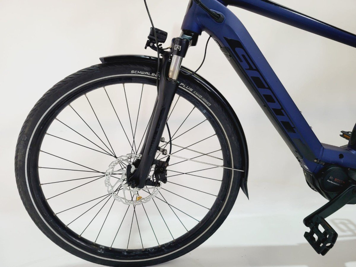 Scott Sub E-Ride Tour 10 Bosch Performance Line Middenmo Heren Blauw 48cm S