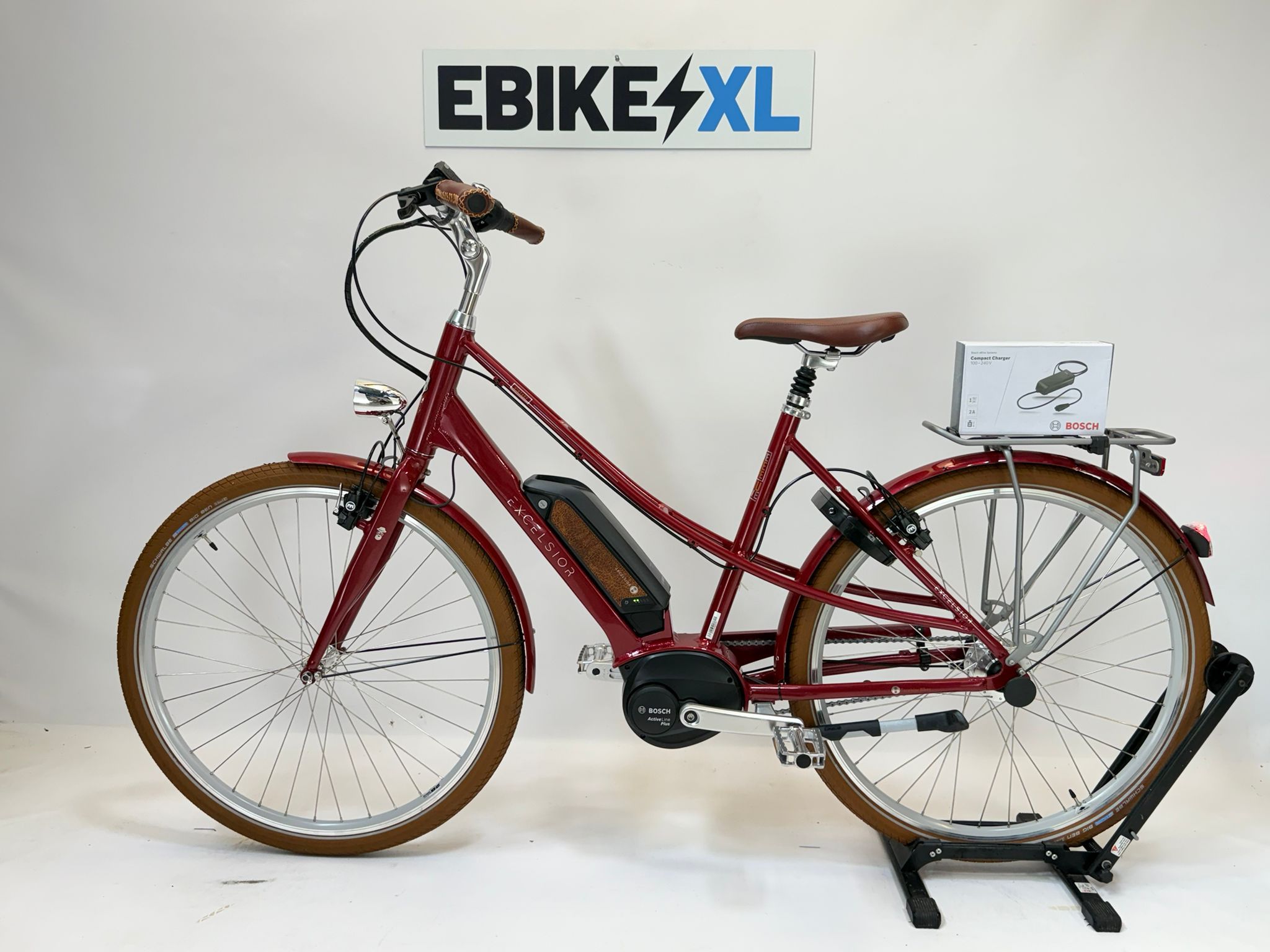 NIEUW! Excelsior Vintage DA Bosch Active Line Plus Middenmotor Rood