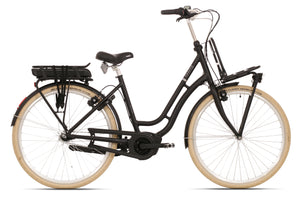 NIEUW! Frappé e-City Comfort Bosch Active Line Plus Middenmotor Zwart Mat Transportfiets