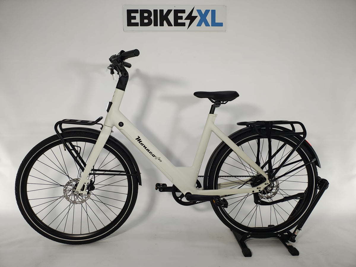 Monaco BYD Belt-Drive Wit, elektrische fiets, zijaanzicht