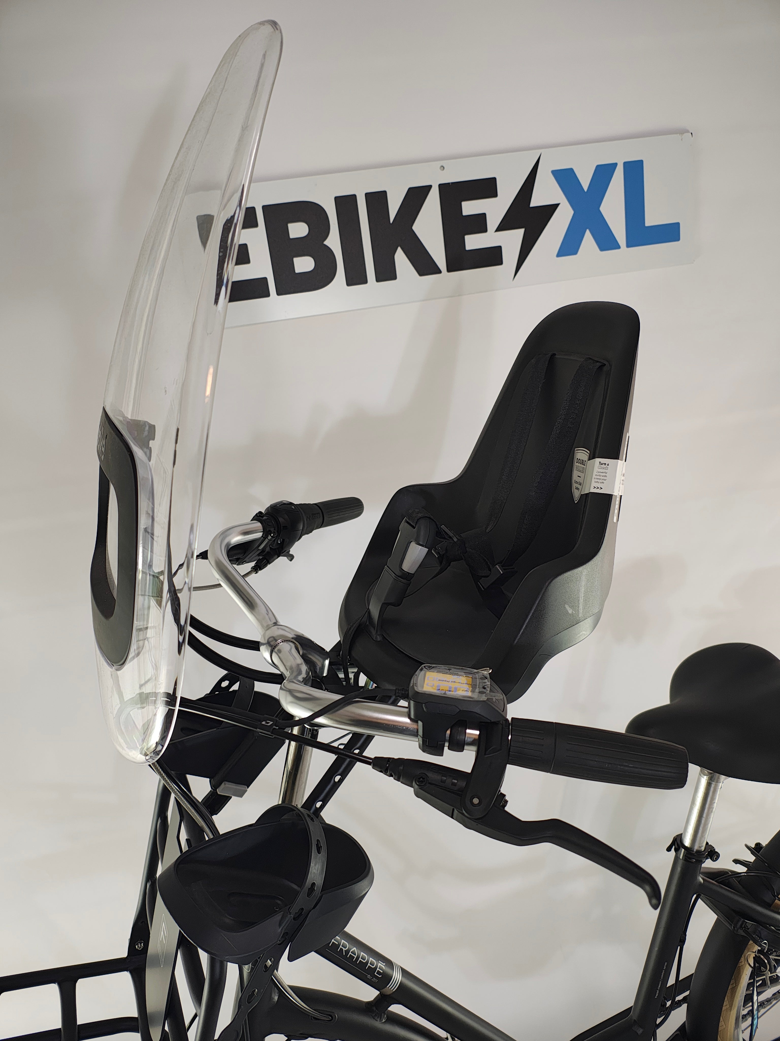NIEUW! Frappé e-City Comfort Bosch Active Line Plus Middenmotor Zwart Mat Transportfiets L
