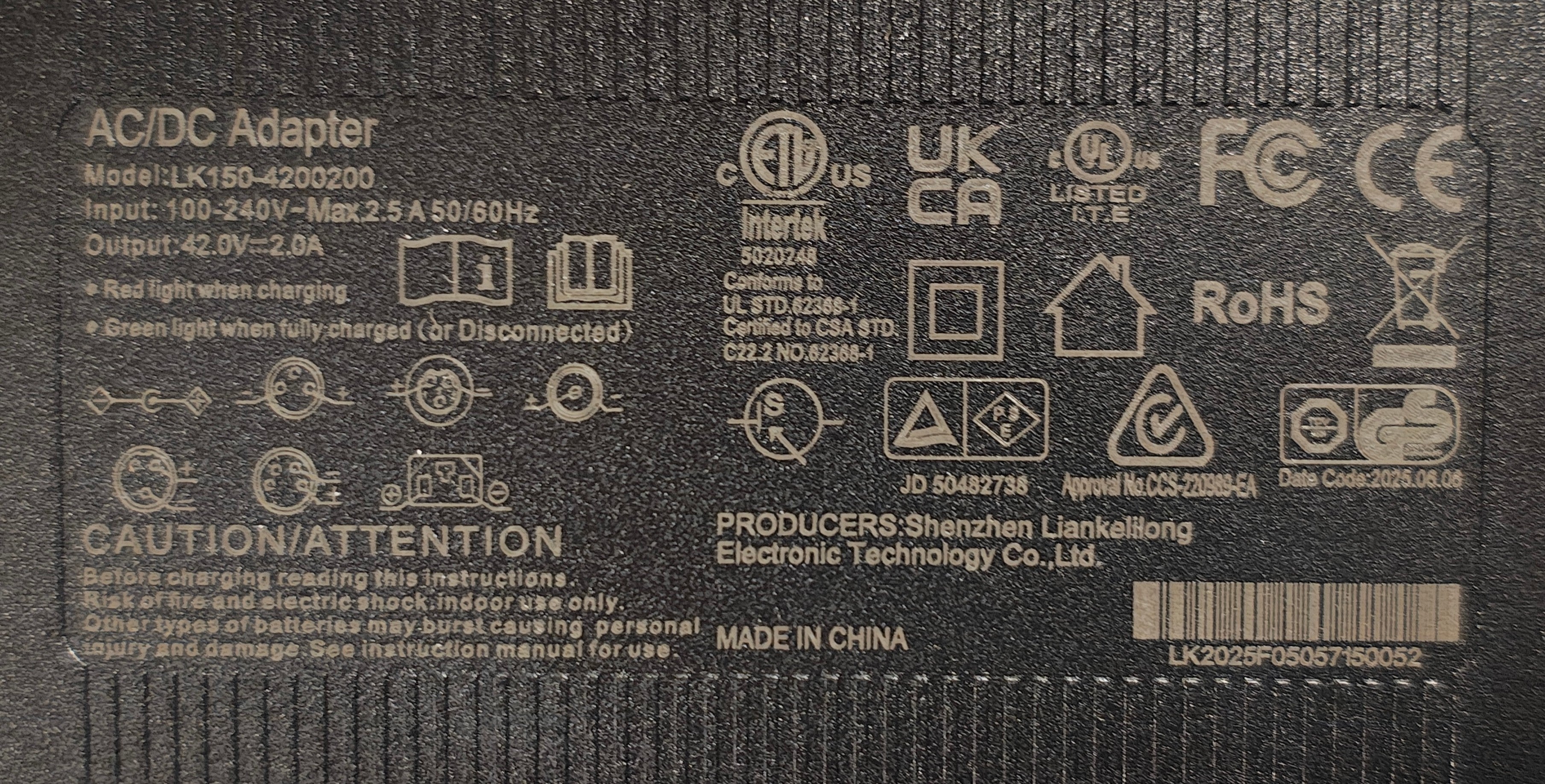 Oplader voor Bosch Accu's (2A Charger)