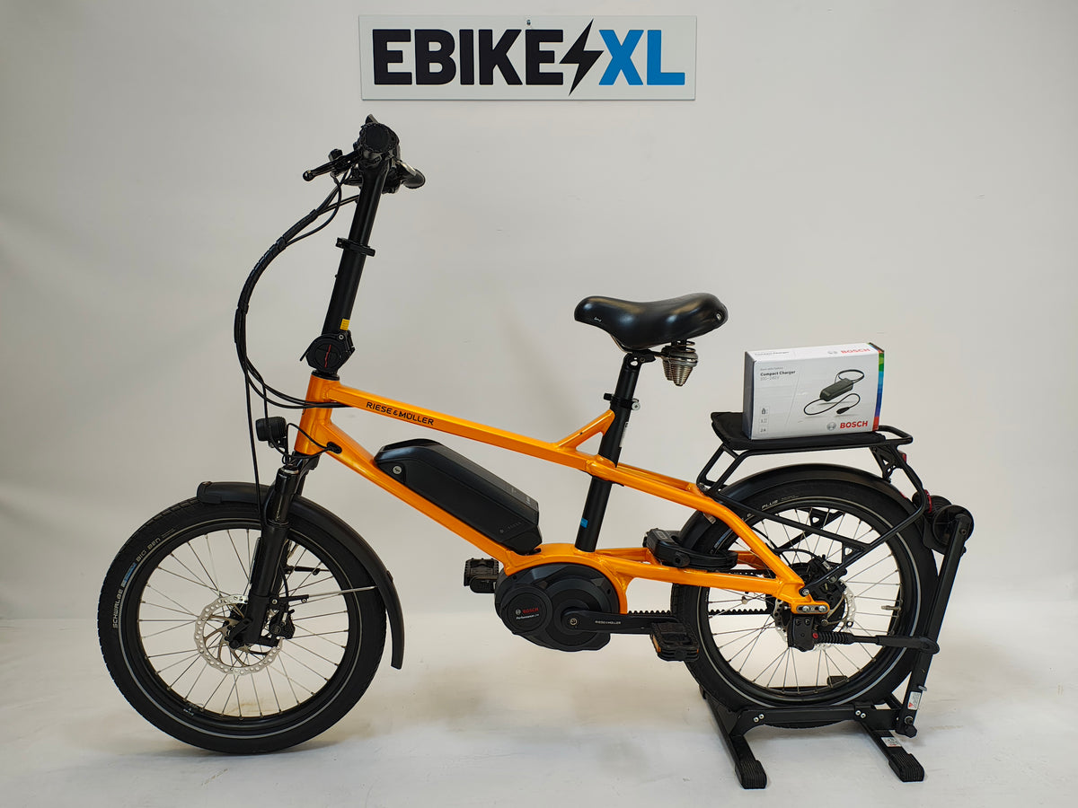 Riese & Muller Tinker Bosch Performance Line Middenmotor 500Wh Belt-Drive 20 inch, elektrische fiets, zijaanzicht