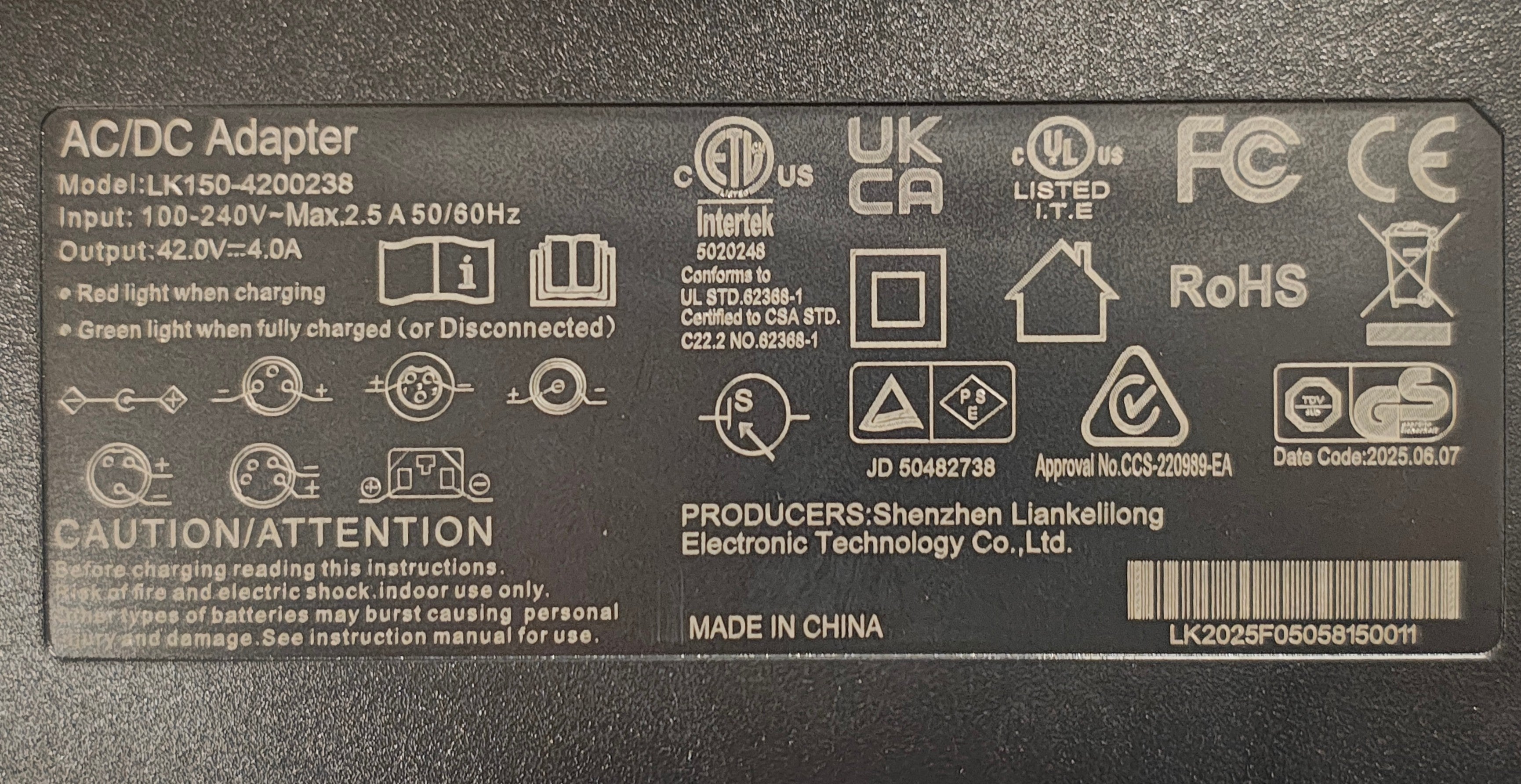 Oplader voor Bosch Accu's (4A Charger)