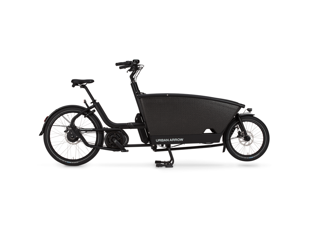 Urban Arrow Family bakfiets, zwart, zijaanzicht