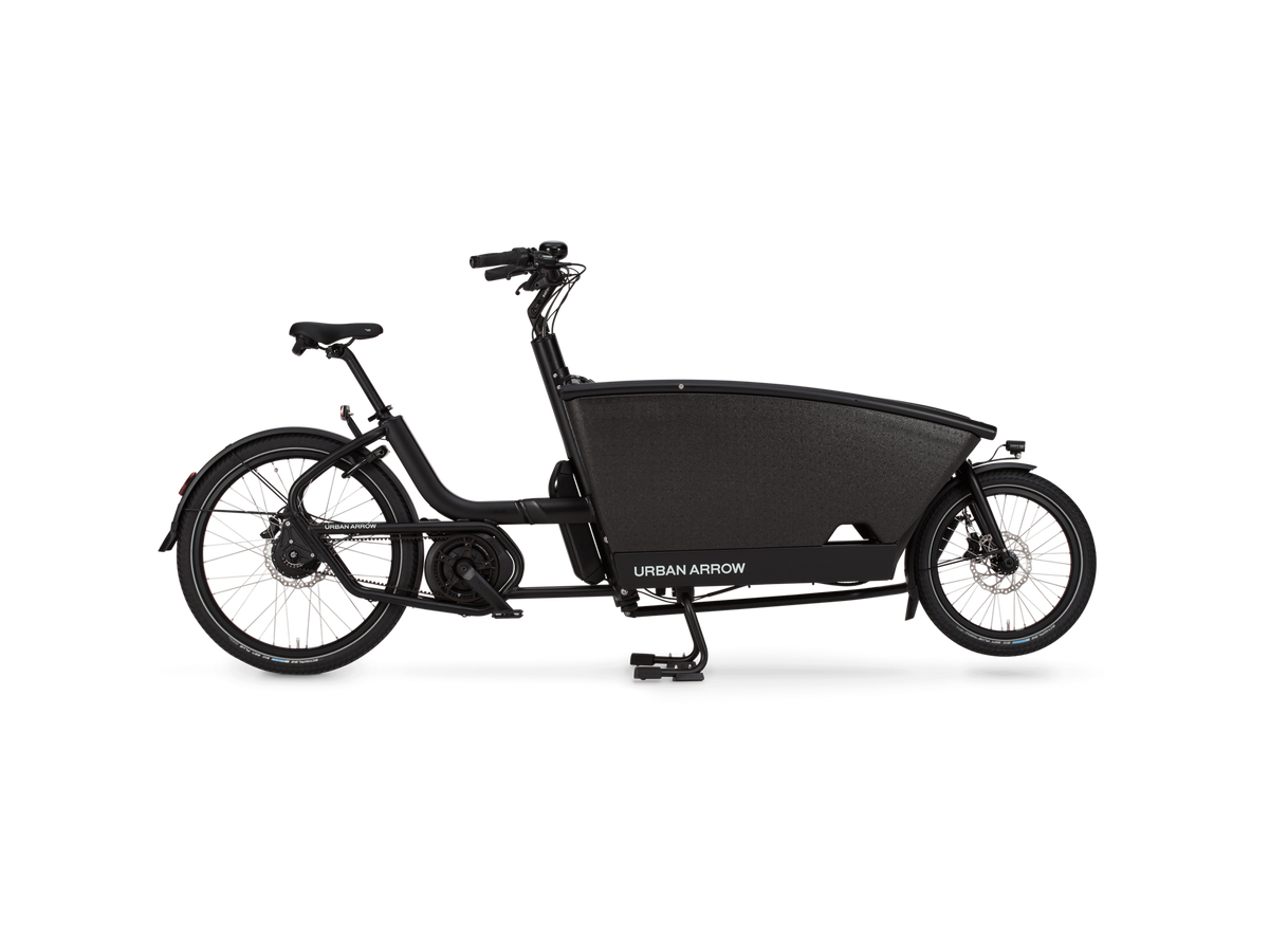 Urban Arrow Family bakfiets, zwart, zijaanzicht
