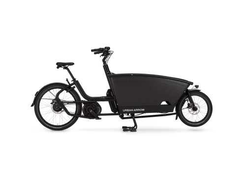 Urban Arrow Family bakfiets, zwart, zijaanzicht