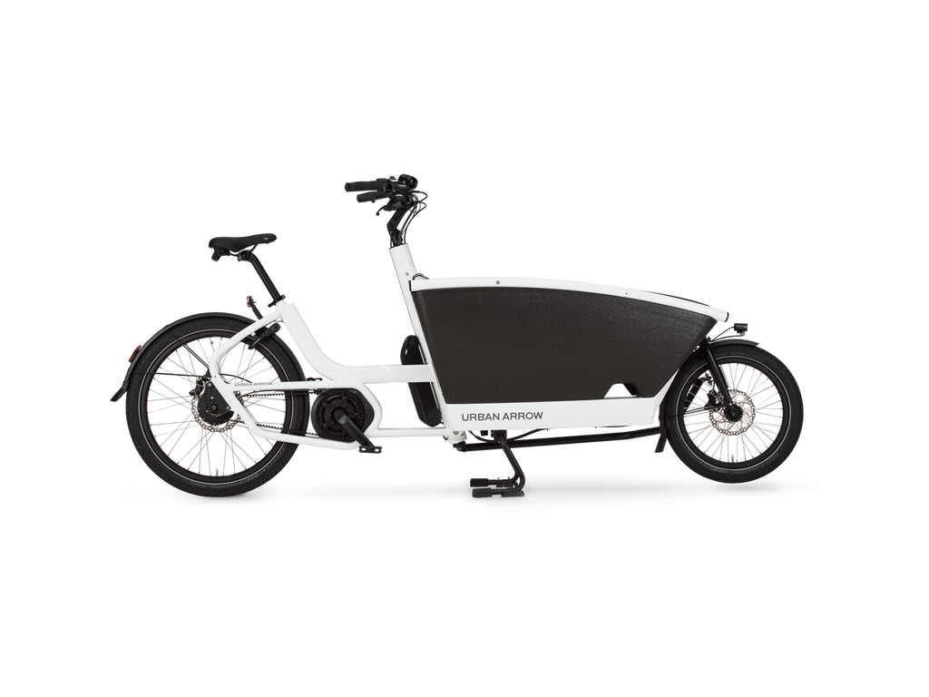Urban Arrow Family bakfiets, wit, zijaanzicht