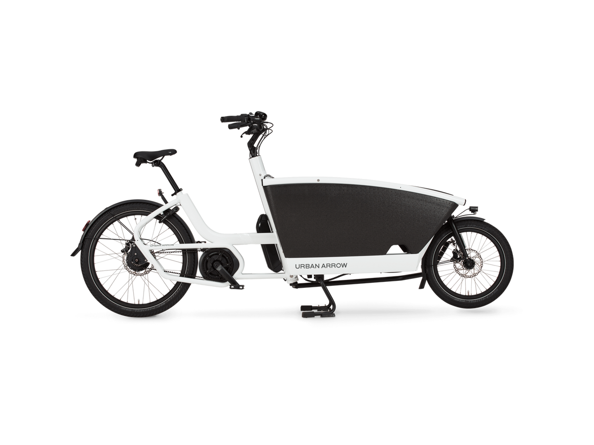 Urban Arrow Family bakfiets, wit, zijaanzicht