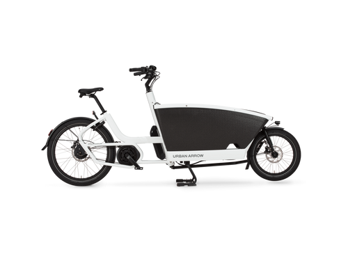 Urban Arrow Family bakfiets, wit, zijaanzicht